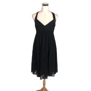 Calvin Klein Black Lace Sweatheart Sleeveless Dress Women's Size 6